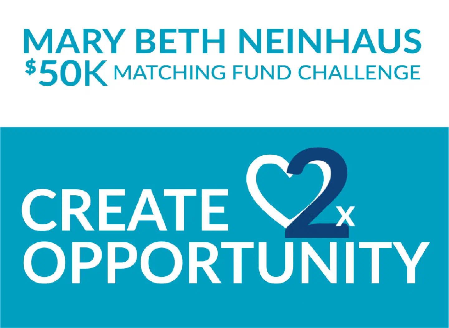 A #GivingTuesday offer: Double Your Impact through the Mary Beth Nienhaus $50K Matching Fund